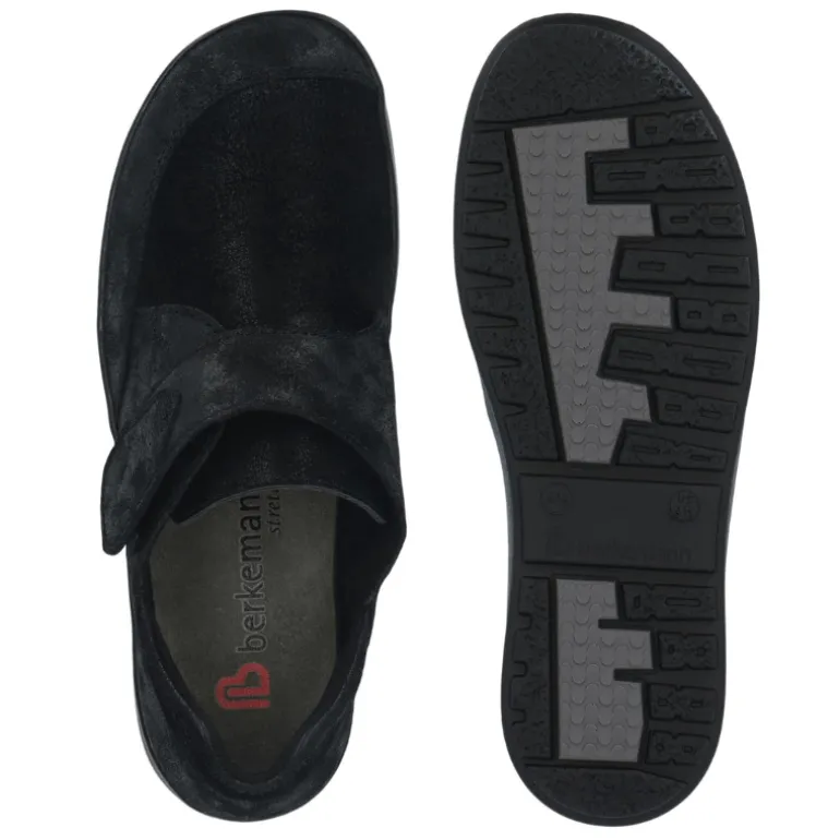 Berkemann damesko med velcro - Sort