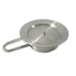 Bækken i stål med låg