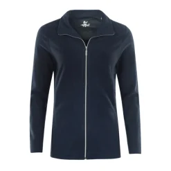 Cardigan i fleece til damer - Mørkeblå
