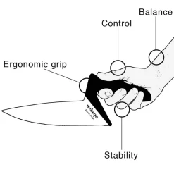 Ergonomisk universal-/Grøntsagskniv
