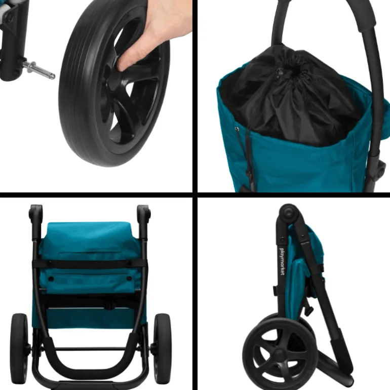Go Two Compact indkøbsvogn - Blå