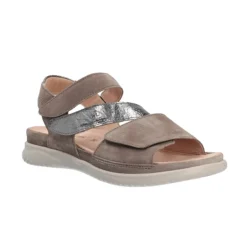 Hartjes damesandal med velcro - Sand