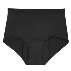Højtaljet inkontinens trusse i mikrofiber - Sort