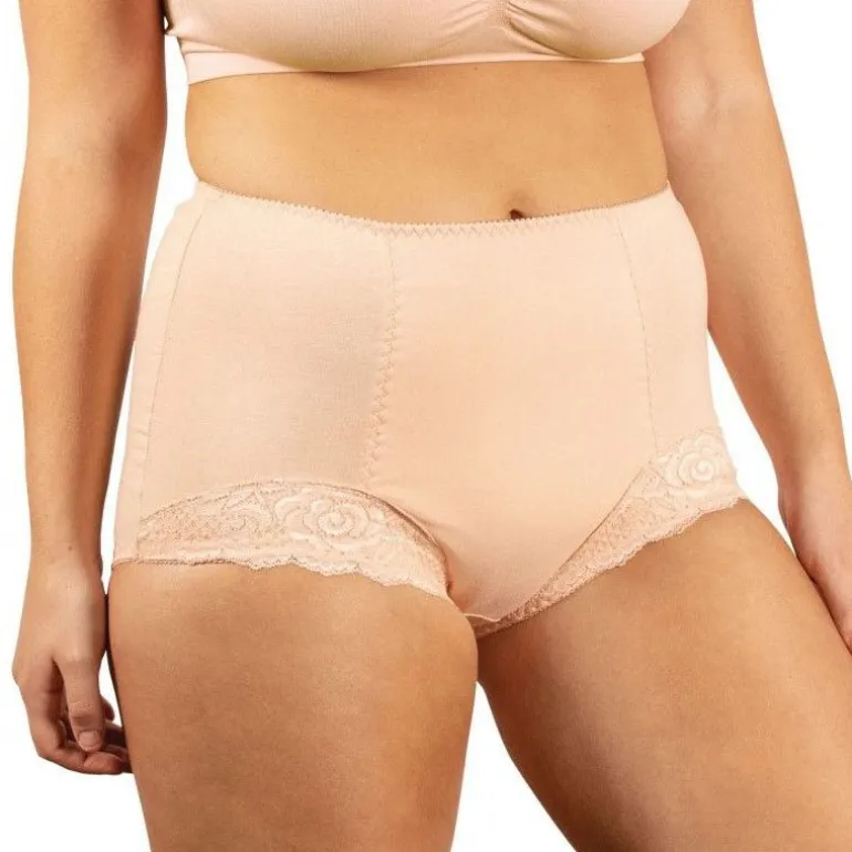 Inkontinens trusse med blonde - Beige