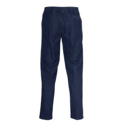 Jeans med elastik i taljen - Blå