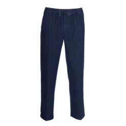 Jeans med elastik i taljen - Blå