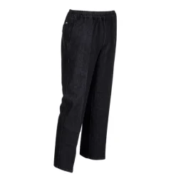 Jeans med elastik i taljen - Koksgrå/sort