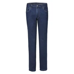 Jeans med elastik og stræk - Mørkeblå