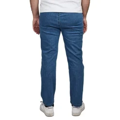Jeans med lynlås i siden - Blå