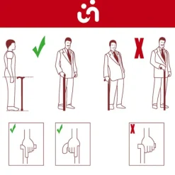 Justerbar stok - Ergonomisk håndtag, Venstre