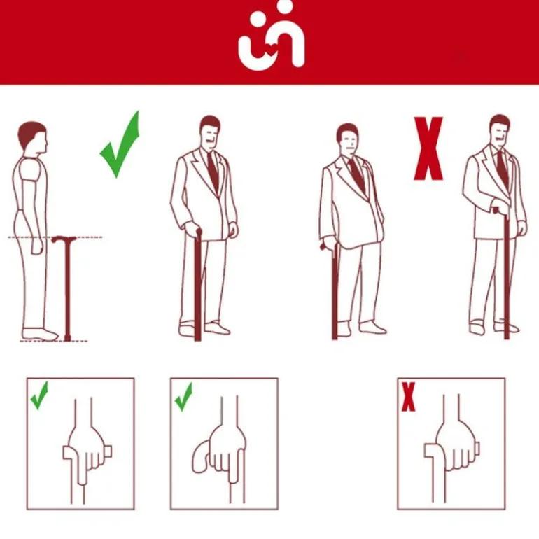 Justerbar stok - Ergonomisk håndtag, Venstre