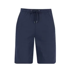 Knælange shorts med elastik - Marineblå