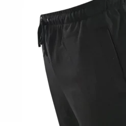 Knælange shorts med elastik - Sort