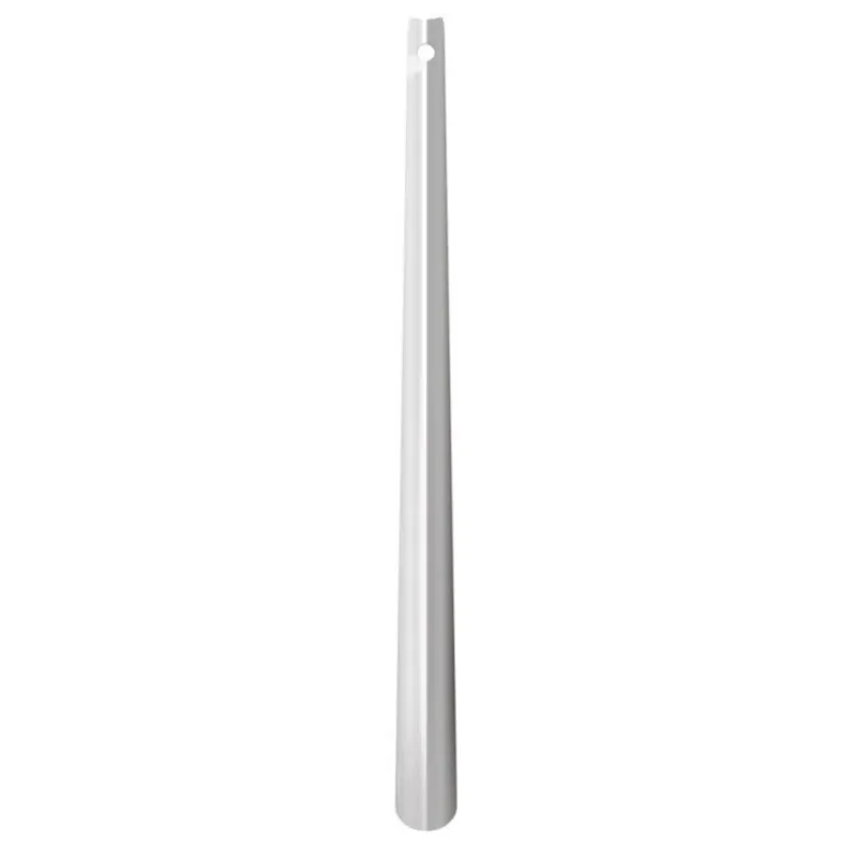 Langt skohorn i blankt metal - 80 cm