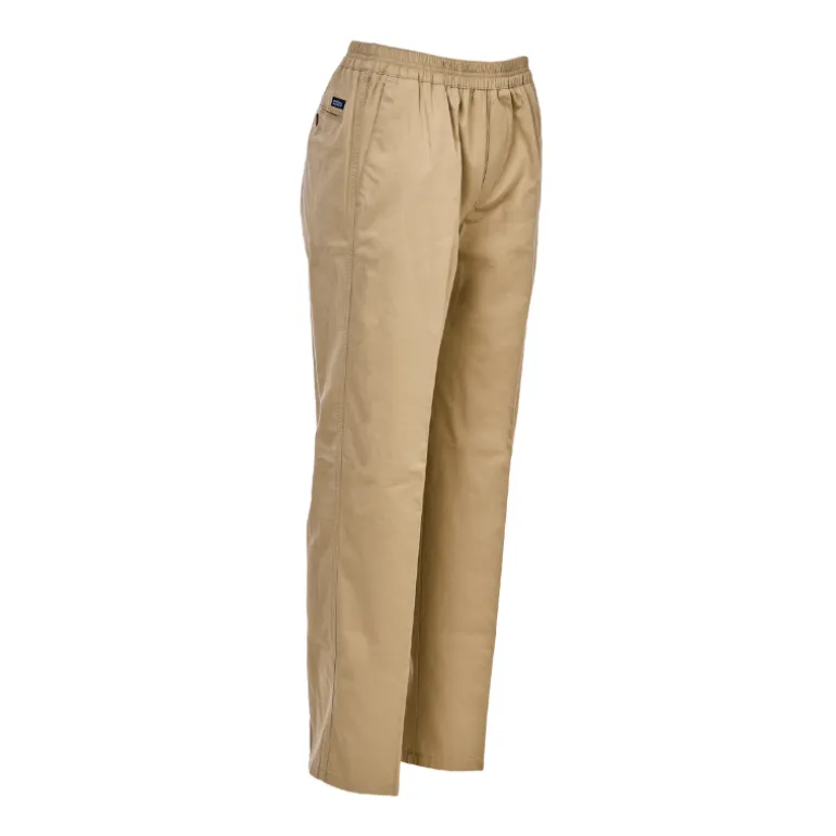 Lette bukser med elastikkant - Beige