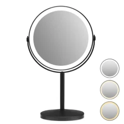 Makeup-spejl med tonet lys - 1x/10x forstørrelse