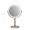Makeup-spejl med tonet lys - 1x/10x forstørrelse