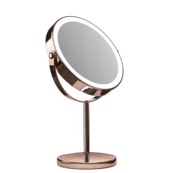 Makeup-spejl med tonet lys - 1x/10x forstørrelse