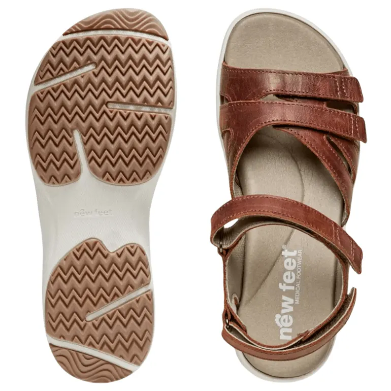 New Feet bred damesandal - Brun
