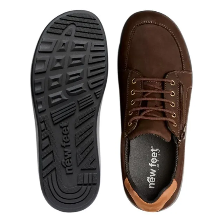 New Feet bred herresko - Brun