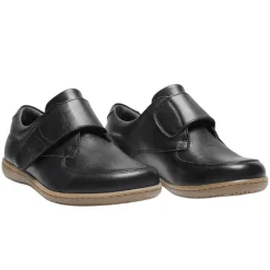 New Feet damesko med velcro - Sort læder
