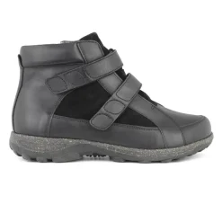 New Feet damestøvle med velcro - Sort