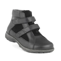 New Feet damestøvle med velcro - Sort
