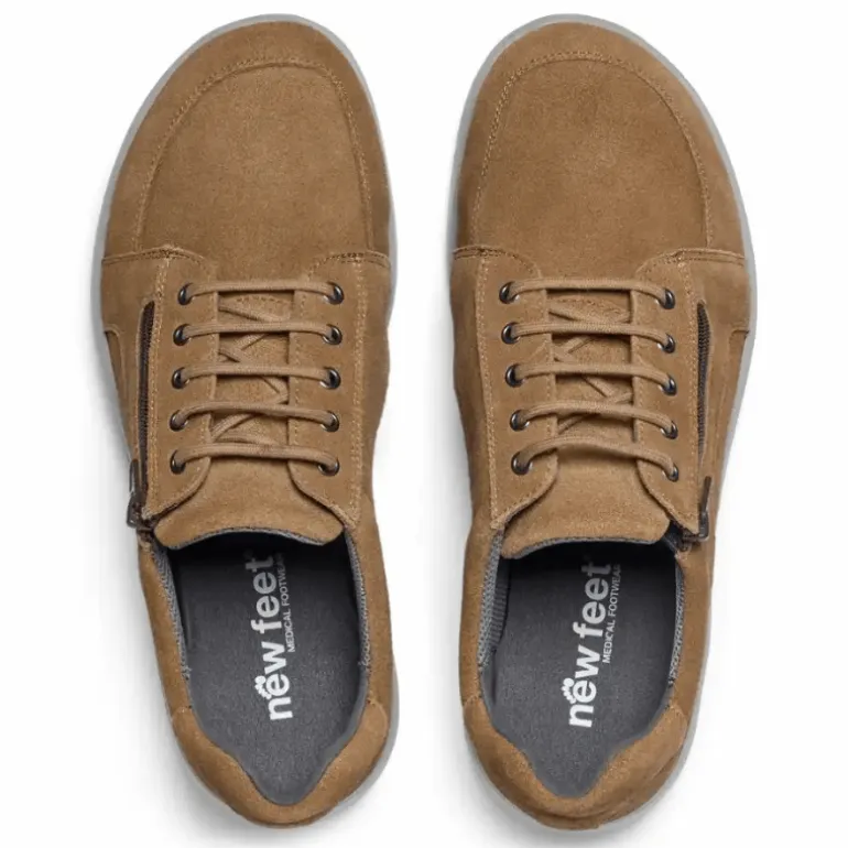 New Feet herresko i ruskind - Brun