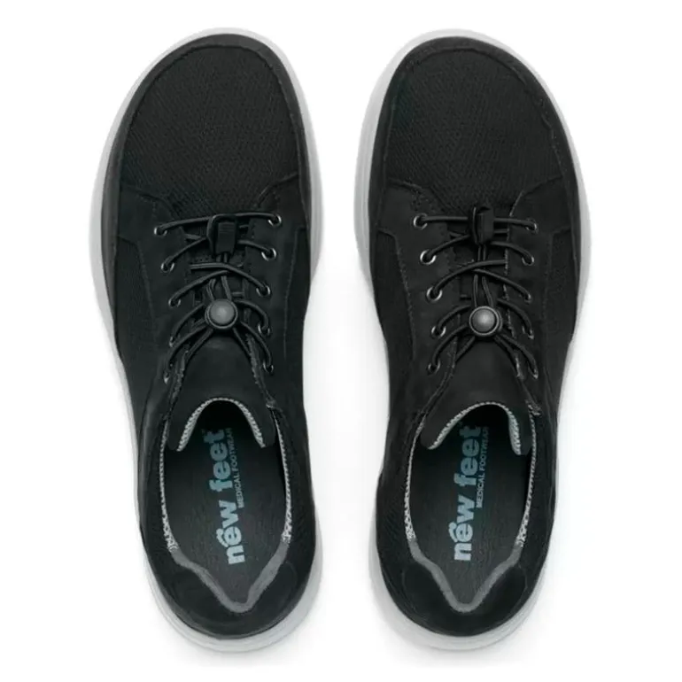 New Feet herresko med elastik - Sort