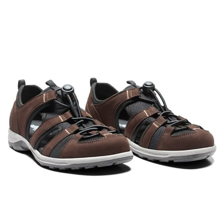 New Feet lukket herresandal - Brun