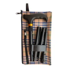 Sammenklappelig stok med taske