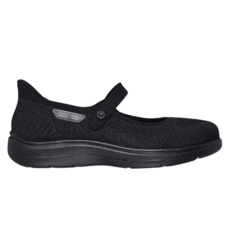 Skechers slip-in ballerina - Sort
