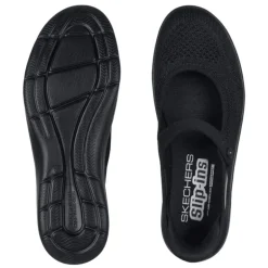 Skechers slip-in ballerina - Sort