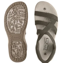 Skechers slip-in damesandal - Grøn