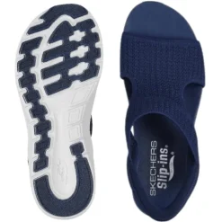Skechers slip-in damesandal - Mørkeblå