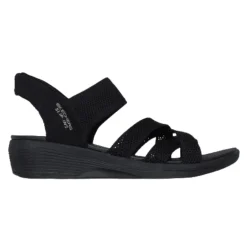 Skechers slip-in damesandal - Sort