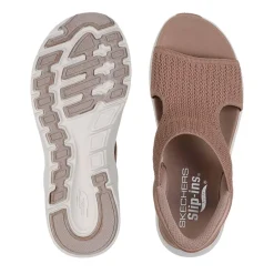 Skechers slip-in damesandal - Sand