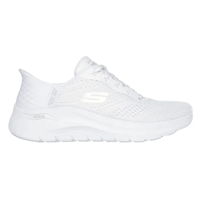 Skechers slip-in damesneaker - Hvid