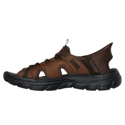 Skechers slip-in herresandal - Mørkebrun