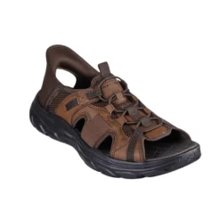 Skechers slip-in herresandal - Mørkebrun