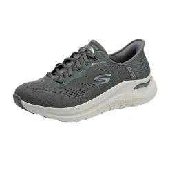 Skechers vandtæt slip-in damesneaker - Oliven