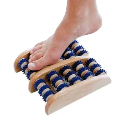 Skridsikker fodmassagerulle i træ