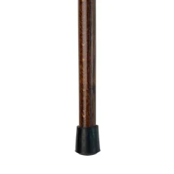 Stok i træ med lige håndtag