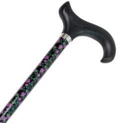 Stok med justerbar højde - Lilla roser