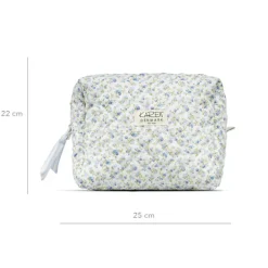 Stor toilettaske i quilt - Blomstret