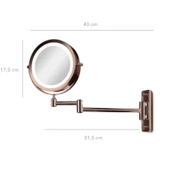 Væghængt makeup-spejl - Kobber