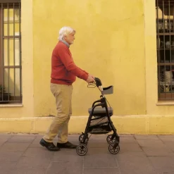 W4 rollator / indkøbsvogn - Blå