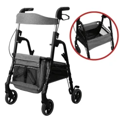 W4 rollator / indkøbsvogn - Bordeaux
