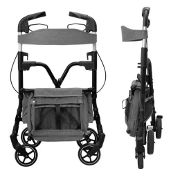 W4 rollator / indkøbsvogn - Bordeaux